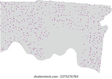 Mapa del condado de Hamilton, estado de Ohio, con Benchmark