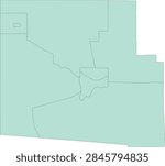 Ohio State Hardin County vector Census Tract polygon based on Tiger 2020 Census Data