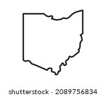 Ohio state icon. Pictogram for web page, mobile app, promo. Editable stroke.