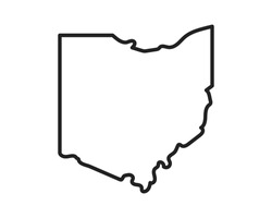 Ohio State Icon. Pictogram For Web Page, Mobile App, Promo. Editable Stroke.