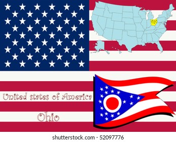 ohio state illustration, abstract vector art
