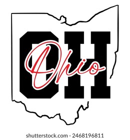 Letras del estado de Ohio Vector EPS