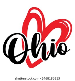 Letras del estado de Ohio Vector EPS