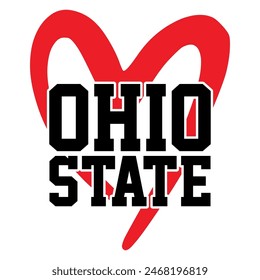 Ohio State lettering vector EPS