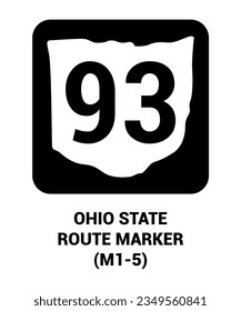 OHIO STATE ROUTE MARKER Guide (señalización de la ruta) Signo del SÍMBOLO DE LA CARRETERA DE EE.UU. MUTCD