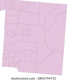 Ohio State Warren County vector Census Tract polygon based on Tiger 2020 Census Data