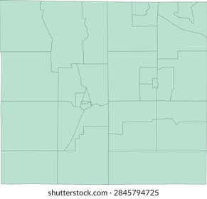 Ohio State Wayne County vector Census Tract polygon based on Tiger 2020 Census Data