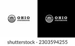 Ohio Statehouse Logo design, simple, easy to use. vector EPS 10.