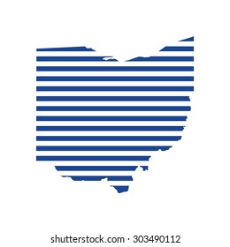 Ohio stripes map logo