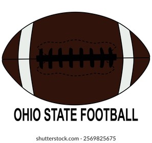 Ohio team rugby ball icon.