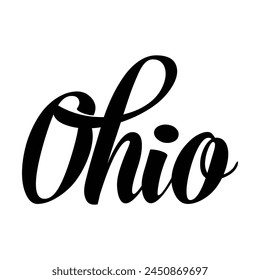 Ohio typography design with map vector. Editable college t-shirt design printable text effect vector
