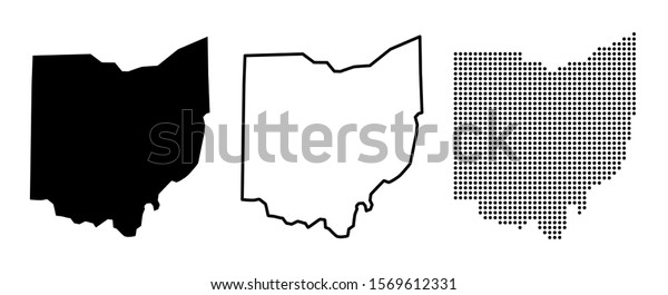 Ohio Us State Blank Map Vector Stock Vector (Royalty Free) 1569612331