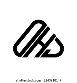 OHJ letter logo creative design with vector graphic, OHJ simple and modern logo.