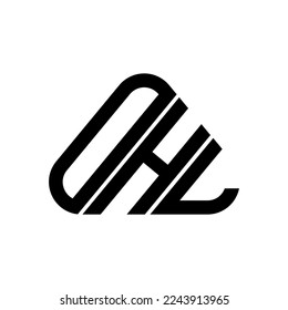 OHL letter logo creative design with vector graphic, OHL simple and modern logo.