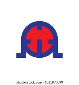 vector de diseño del logotipo de la parte electrónica de la OHM