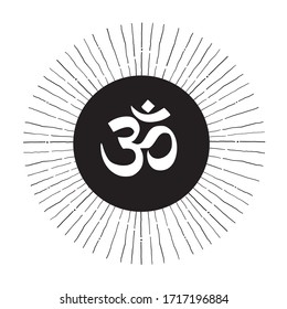 Ohm icon vector isolate Geometric lines 