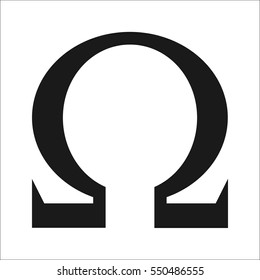 Ohm icon. Web icon. Omega symbol