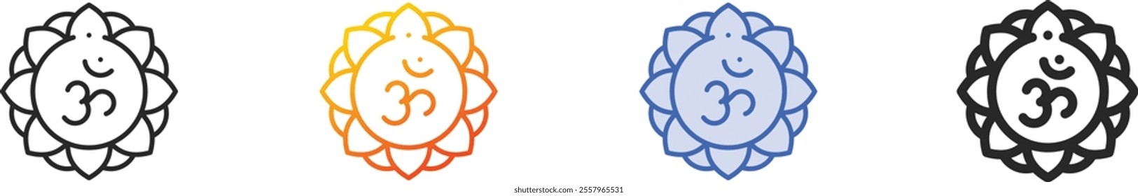 ohm icon.Thin Linear, Gradient, Blue Stroke and bold Style Design Isolated On White Background