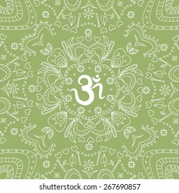 Ohm ornamental hand drawn pattern