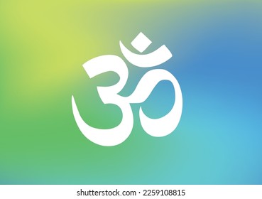 Ohm symbol vector with colorful gradient background