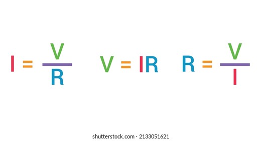 Ohm's law formula in electrical