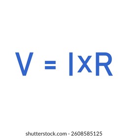 ohm's law on white background