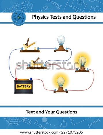 Ohms Law. Law stating that electric current is proportional to voltage and inversely proportional to resistance. Simple electric circuit including current voltage resistance and relation between them.