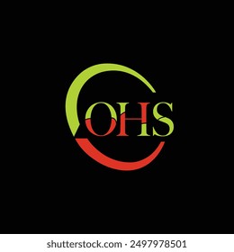 OHS letter monogram logo design vector