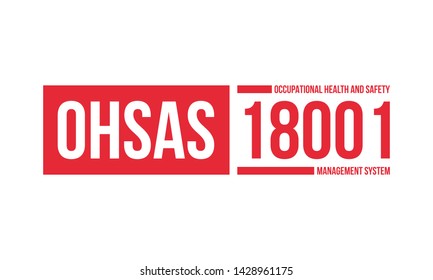 Ohsas 18001 Occupational Health And Safety Management System, Vector Illustration Isolated On White Background