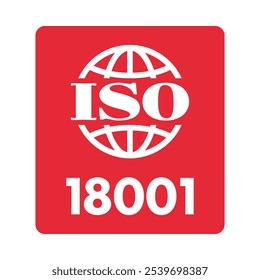 ohsas 18001 occupational health and safety management system certified, vector illustration isolated on white background