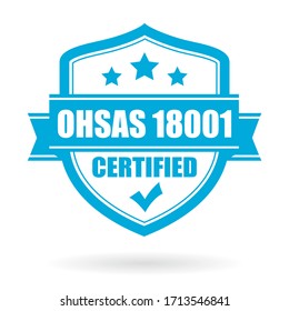 Ohsas 18001 Vector Emblem On White Background