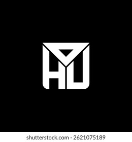 Diseño creativo del logotipo de la letra de OHU con el gráfico del Vector, logotipo simple y moderno de OHU. Diseño de alfabeto lujoso de OHU  