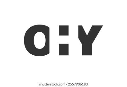 OHY logo design. Initial letter O H Y bold font style for tech startups, consulting, corporate branding. Creative company name, headlines typography identity, trendy logotype. Vector illustration.