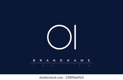 OI Abstract letter logo. This logo icon incorporate with abstract shape in the creative way