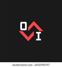 OI Erstbau Immobilien Home Logo Design Vektor