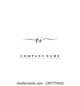 OI Initial luxury handwriting logo vector