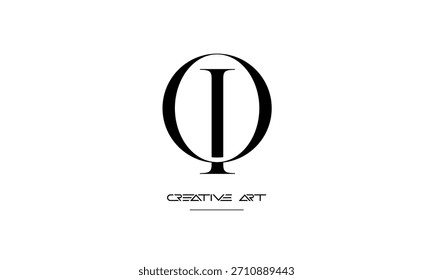 OI, IO, O, I letras abstratas monograma de logotipo
