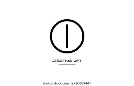 OI, IO, O, I letras abstratas monograma de logotipo