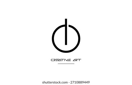 OI, IO, O, I letras abstractas logo monograma
