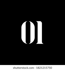 Diseño del logotipo de la carta OI. Letra inicial color blanco del logotipo monograma superior de la IO. Logo de OI, O diseño. OI, O I