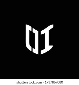 oi logo monogram with shield shape design template