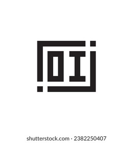 OI minimalist geometric symbol logo in high quality professional design that will print well across any print media