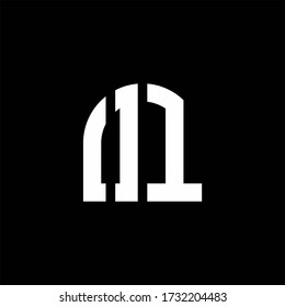 OI-Monogramm-Logo mit Vorlage für die Kurvenform, isoliert auf schwarzem Hintergrund