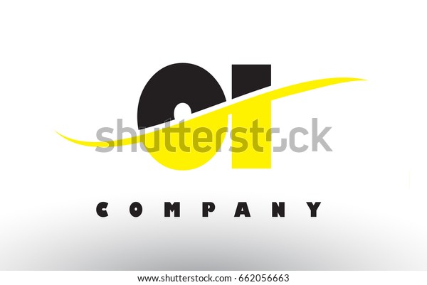 OI O I  Black and Yellow Letter Logo with White
Swoosh and Curved Lines.