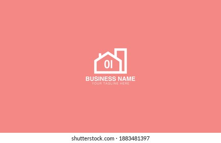 oi o i initial  based abstract modern minimal creative logo, vector template image. luxury logotype logo, real estate homie logo.