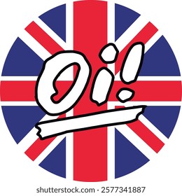 Oi uk flag Round Design