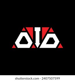 OID triangle letter logo design with triangle shape. OID triangle logo design monogram. OID triangle vector logo template with red color. OID triangular logo Simple, Elegant, and Luxurious design.