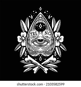 oija tattoo illustration vector design