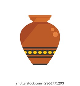 Icono de ánfora de aceite vector plano. Jarrón antiguo. Junta aislada