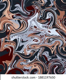 Oil art full color vector